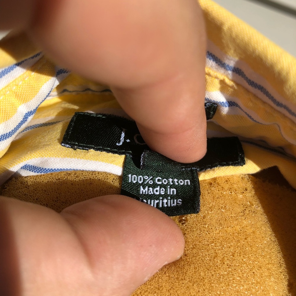 J.Crew tailored fit button down yellow striped - Picture 8 of 8